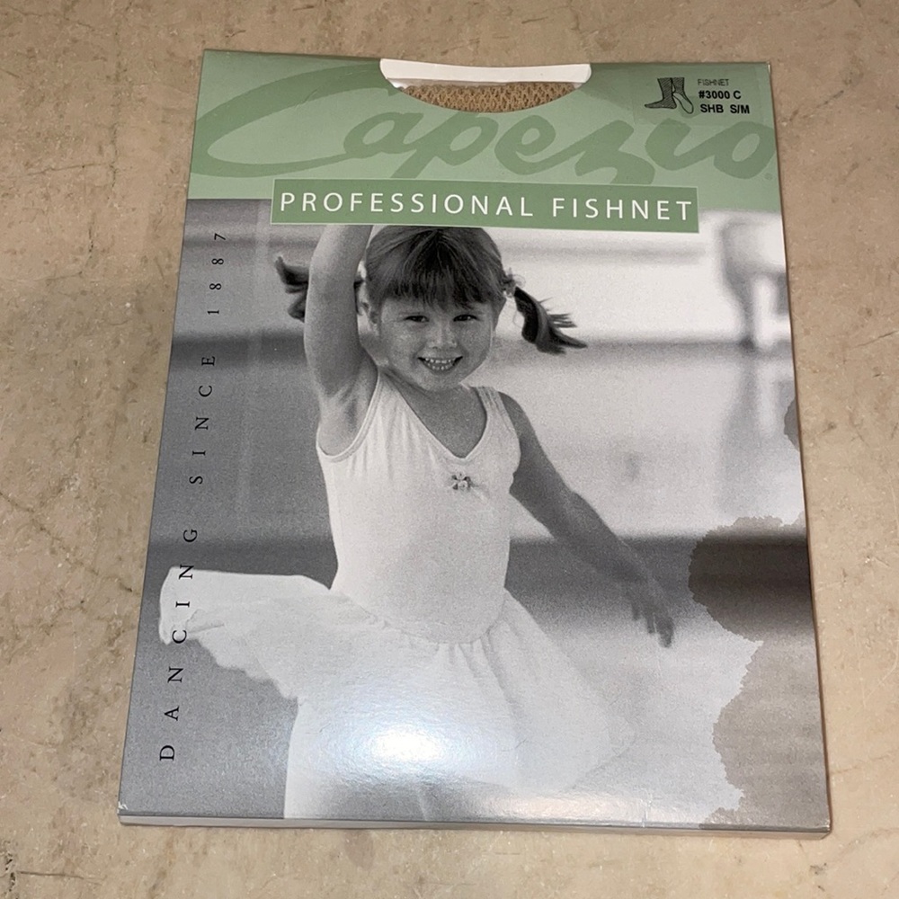 Capezio Child Fishnet Tight Nude S/M New in original packaging.